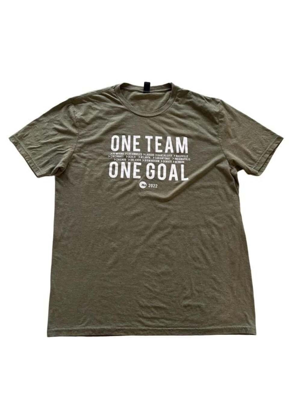 District Perfect Tri One Team One Goal Olive Green T-Shirt 2022